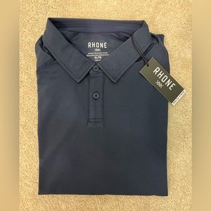 Brand new Rhône Delta Pique golf shirt in navy with original tags.